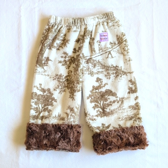 bizoux toile velour matching outfit set with faux fur trim 12 months baby girl - Picture 8 of 16